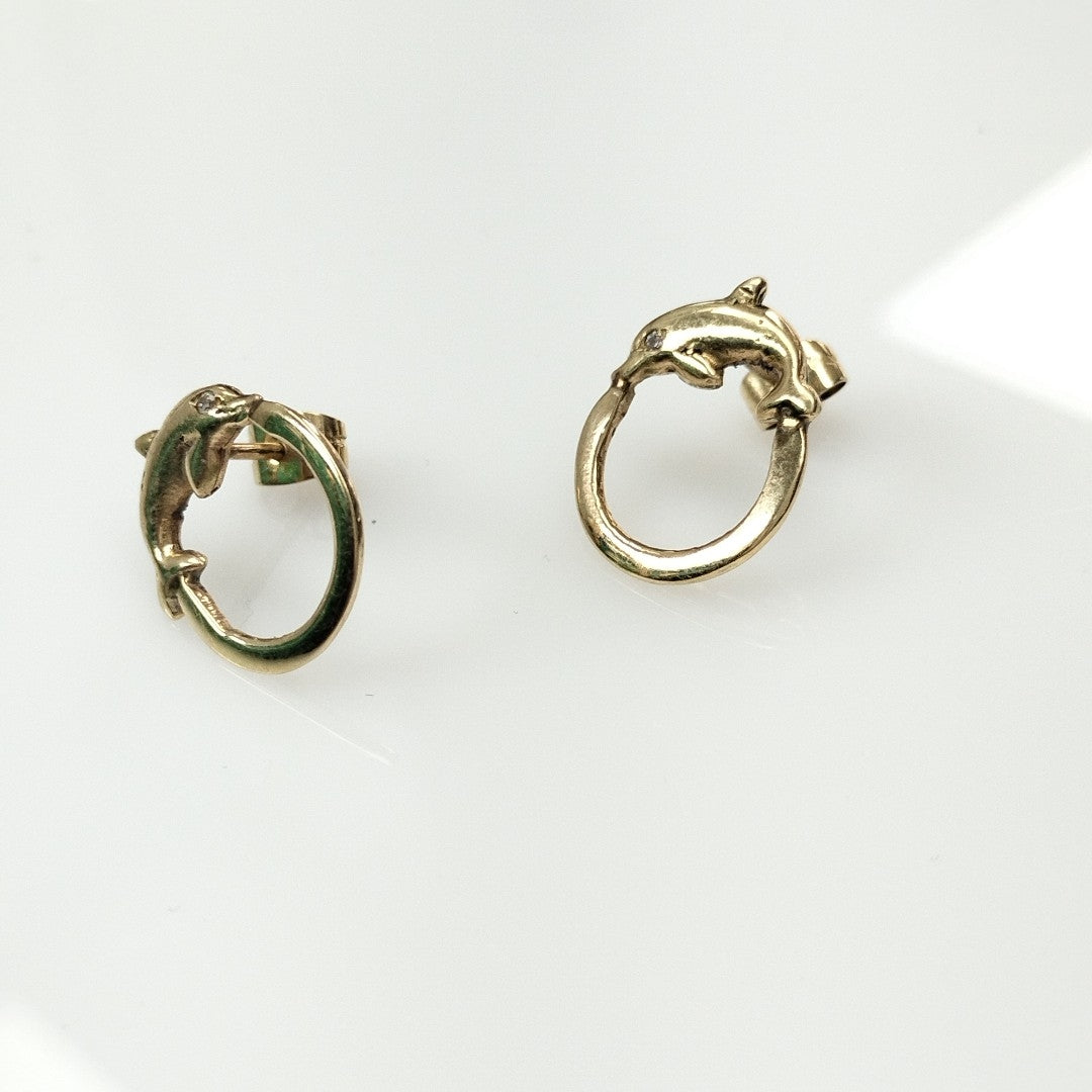ARRACADAS PAR ORO 14 K 3.5 GRMS (SEMINUEVO)