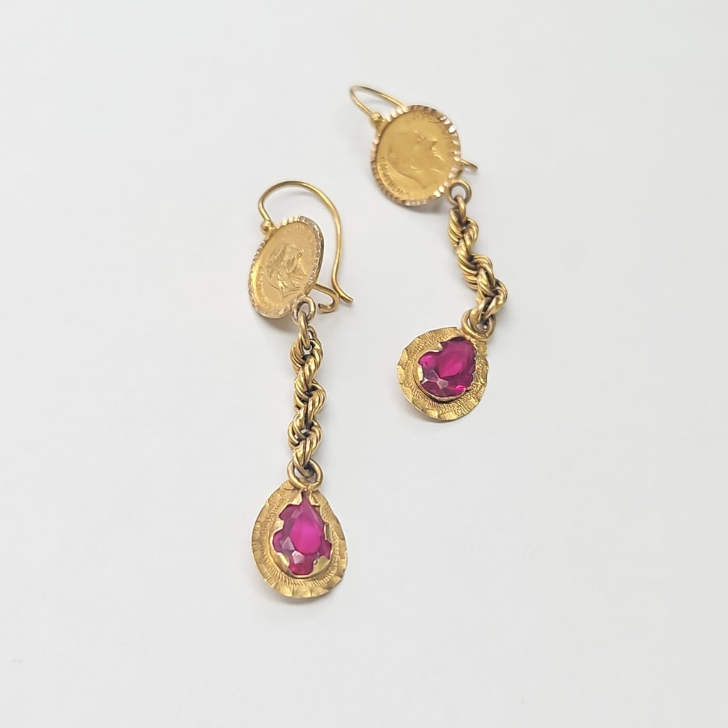 ARETES PAR ORO 10 K 4,20 GRMS (SEMINUEVO)