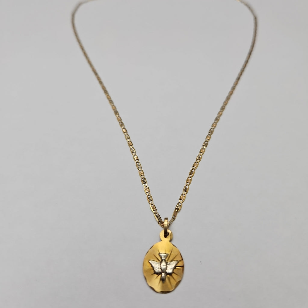 CADENA, MEDALLA RELIGIOSA ORO 10 K 2 GRMS (SEMINUEVO)