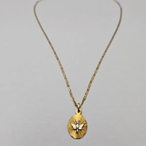 CADENA, MEDALLA RELIGIOSA ORO 10 K 2 GRMS (SEMINUEVO)