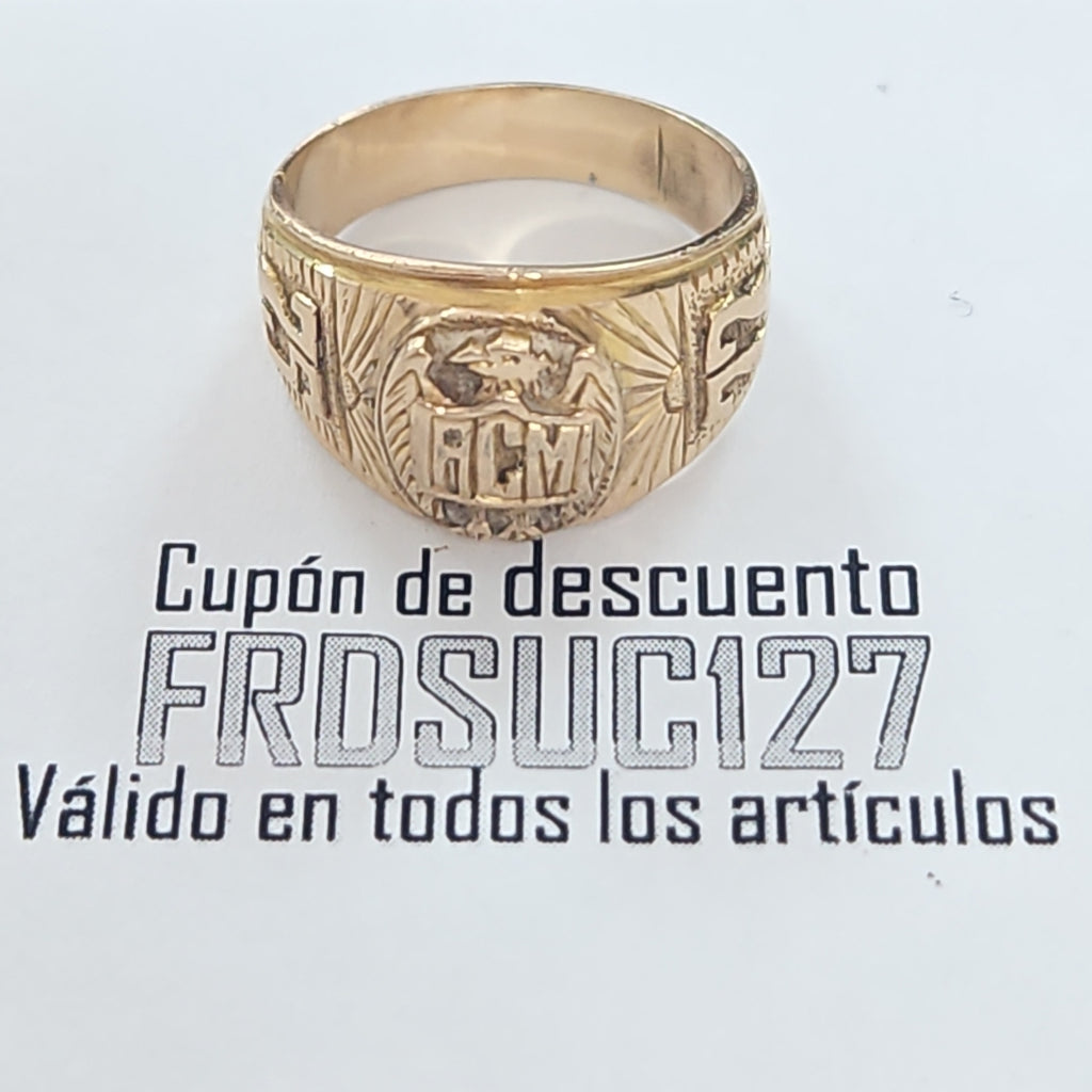 ANILLO DE GRADUACIÓN ORO 10 K 8,00 GRMS (SEMINUEVO)