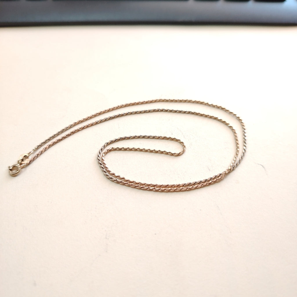 CADENA ORO COMBINADO 14 K 4,00 GRMS (SEMINUEVO)