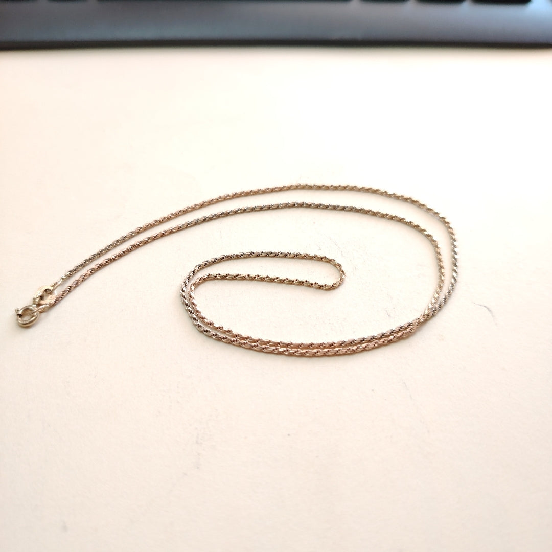 CADENA ORO COMBINADO 14 K 4,00 GRMS (SEMINUEVO)