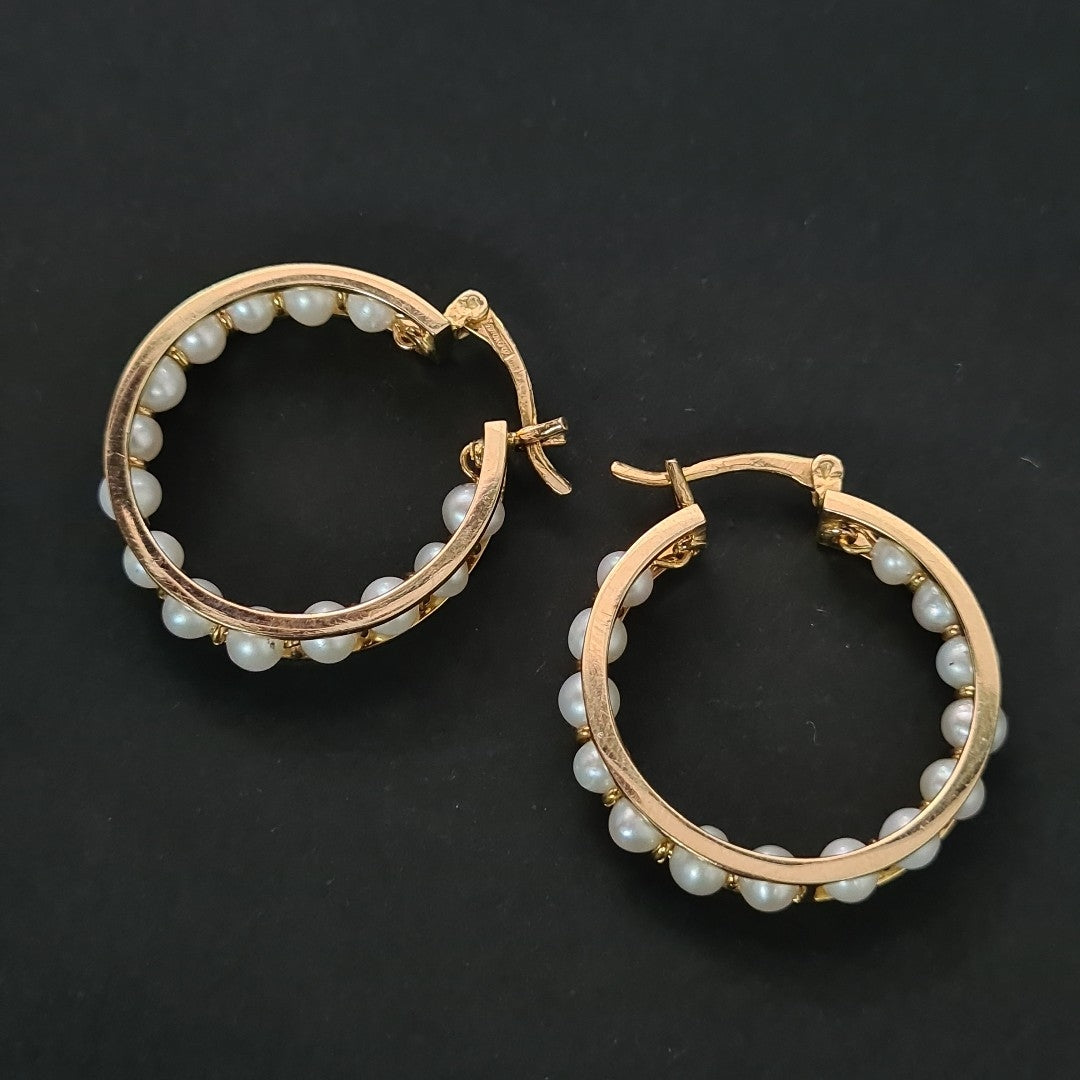 ARRACADAS PAR ORO 14 K 9,10 GRMS (SEMINUEVO)
