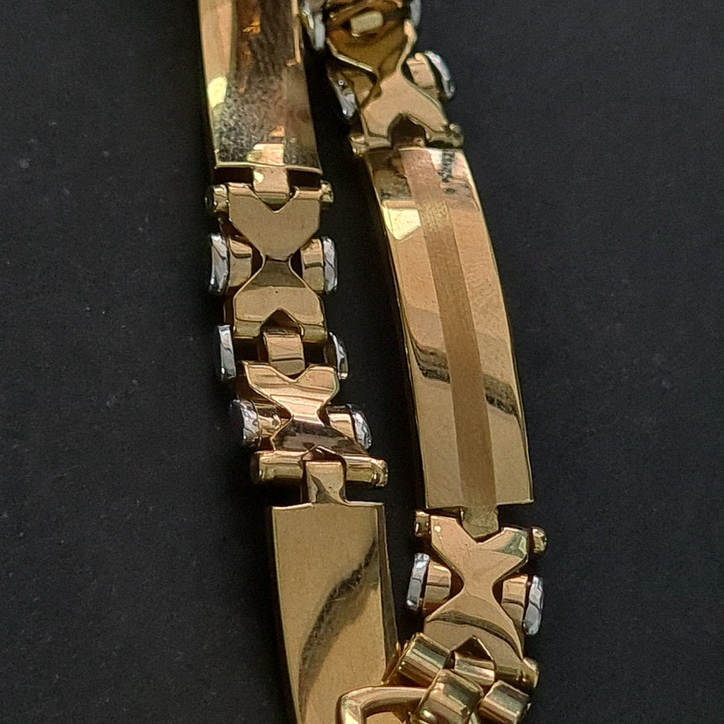 PULSERA ORO COMBINADO 10 K 11.9 GRMS (SEMINUEVO)
