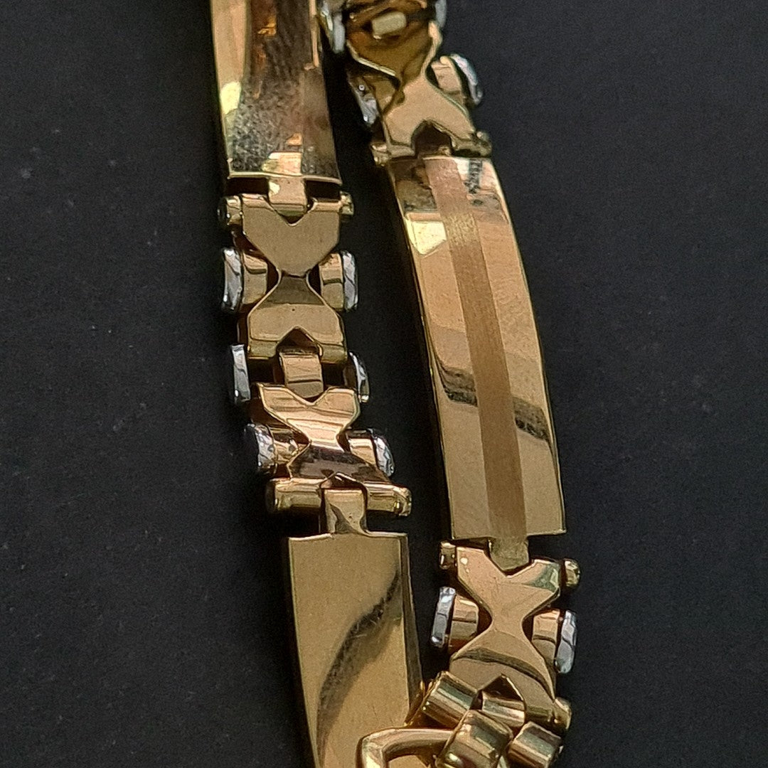 PULSERA ORO COMBINADO 10 K 11.9 GRMS (SEMINUEVO)