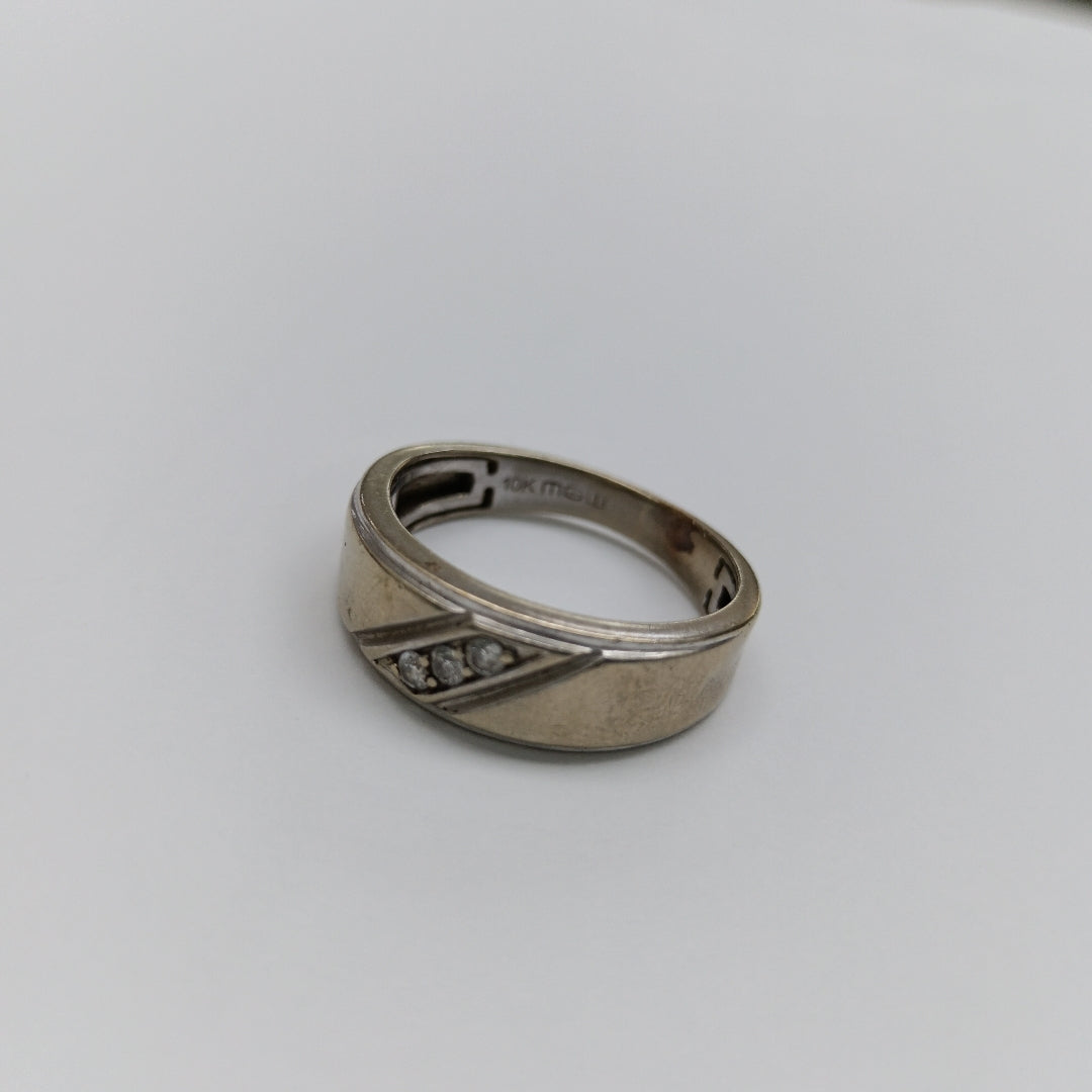 ANILLO ORO, ORO BLANCO 10 K 3.3 GRMS (SEMINUEVO)