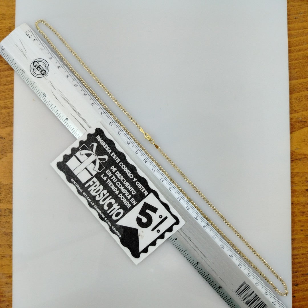 CADENAS BARBADA DIAMANTADA ORO 14K 60 CM 6.1 GR (NUEVO)