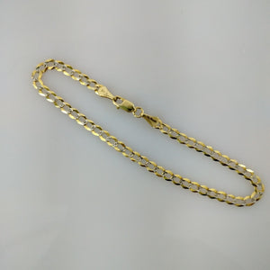 PULSERAS BARBADA DIAMANTADA ORO 14K 21 CM 3.6 GR (NUEVO)