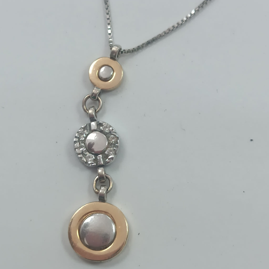 GARGANTILLA ORO,ORO BLANCO 14 K 3,90 GRMS (SEMINUEVO)
