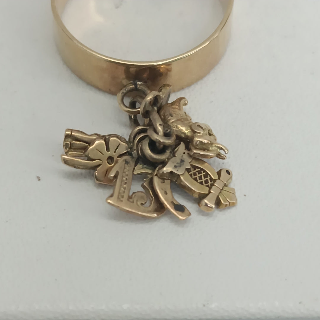 ARGOLLA DE LA SUERTE ORO 14 K 5,10 GRMS (SEMINUEVO)