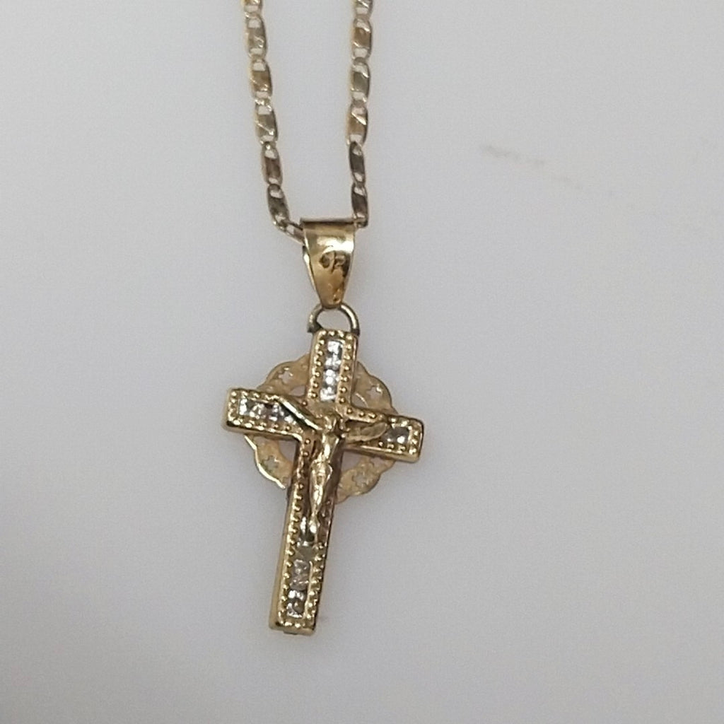 CADENA, CRUCIFIJO ORO 10 K 2.4 GRMS (SEMINUEVO)