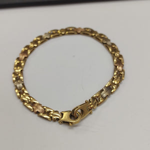 PULSERA ORO COMBINADO 14 K 7.3 GRMS (SEMINUEVO)