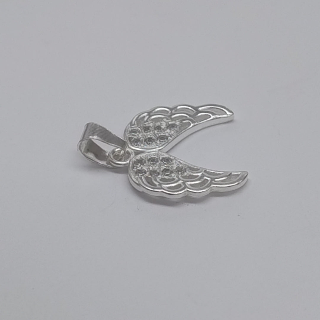 DIJE ALAS C/CIRCONIAS PLATA .925 2.3 GR (NUEVO)