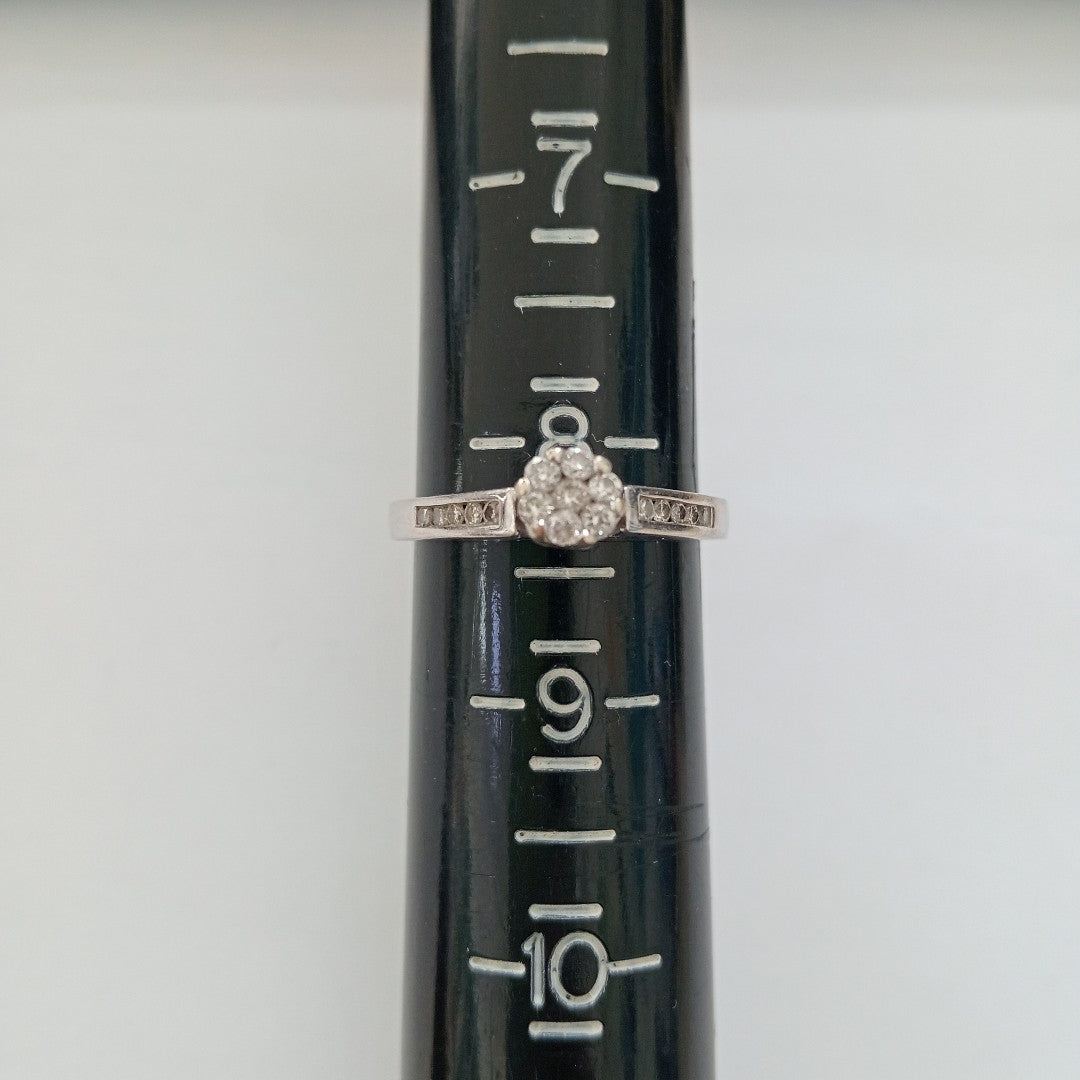 ANILLO ORO BLANCO 14 K 3.8 GRMS (SEMINUEVO)