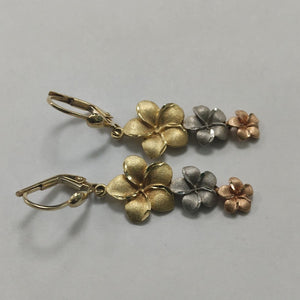 ARETES PAR ORO, ORO COMBINADO 14 K 4 GRMS (SEMINUEVO)
