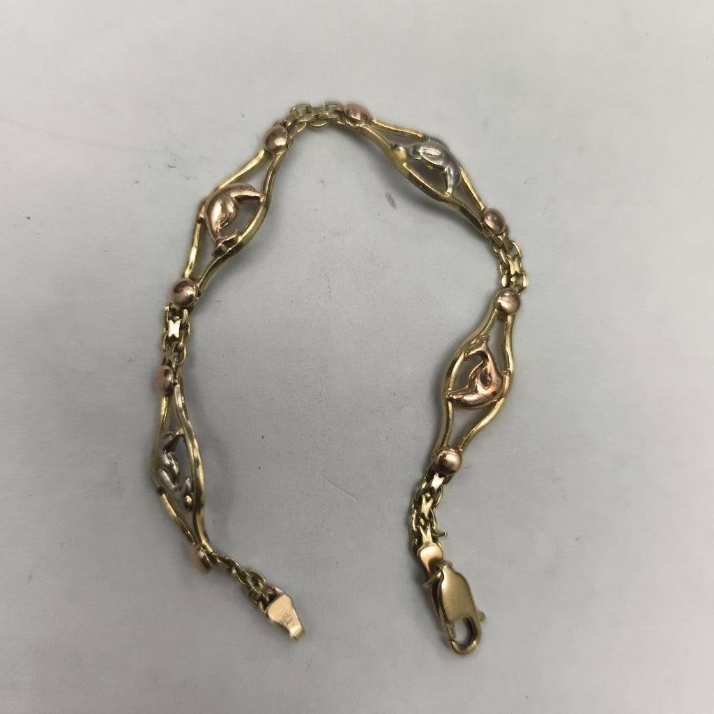 PULSERA ORO COMBINADO 14 K 7,30 GRMS (SEMINUEVO)