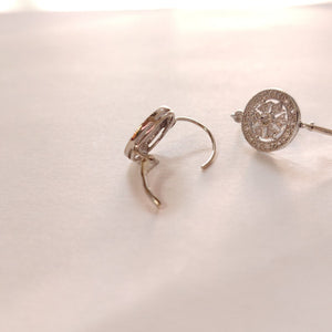 ARETES PAR ORO BLANCO 14 K 4,00 GRMS (SEMINUEVO)