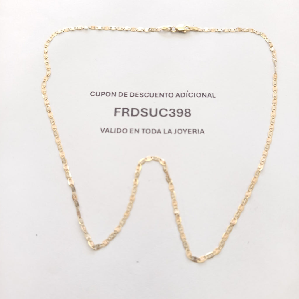 CADENA ORO,ORO COMBINADO 14 K 2,60 GRMS (SEMINUEVO)