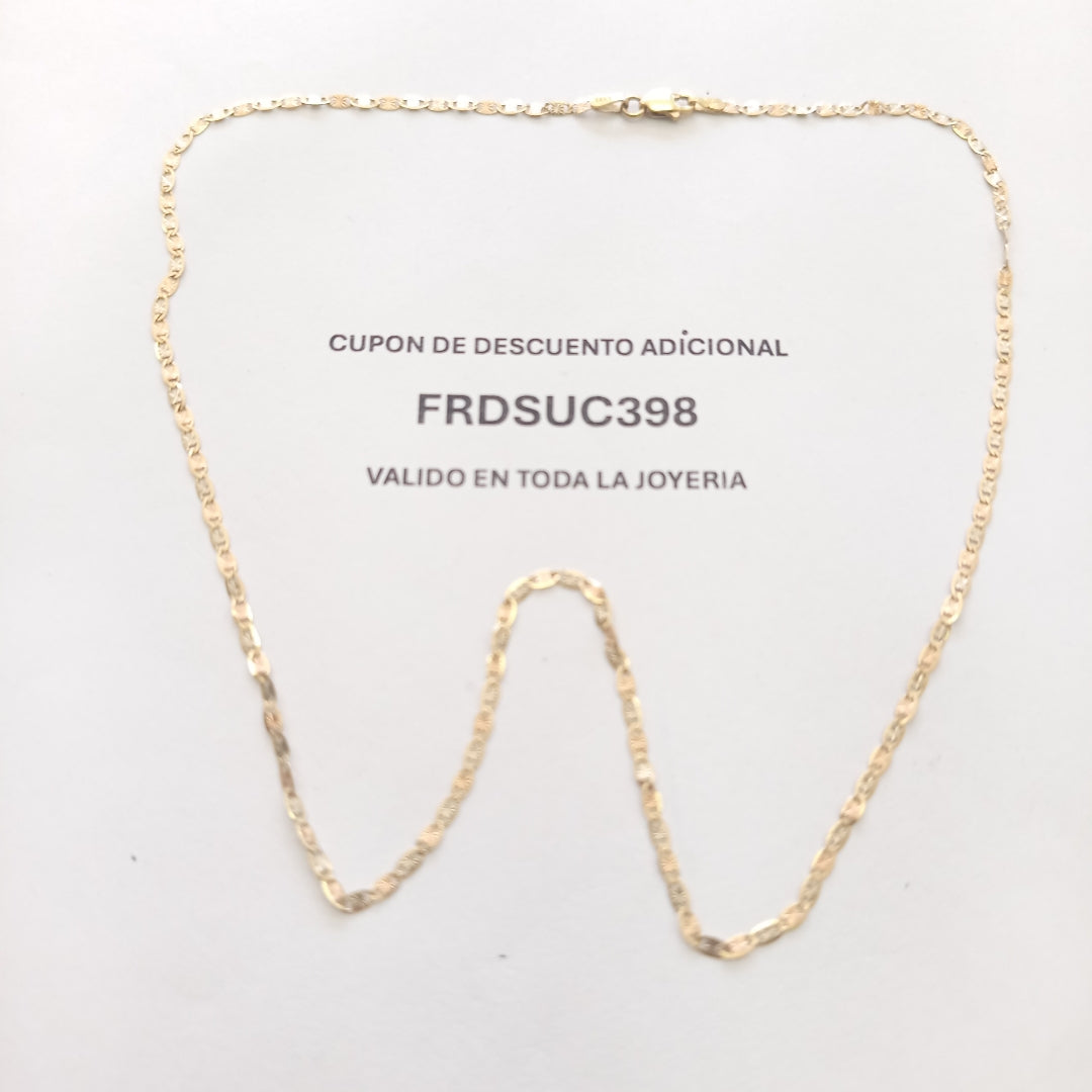 CADENA ORO,ORO COMBINADO 14 K 2,60 GRMS (SEMINUEVO)