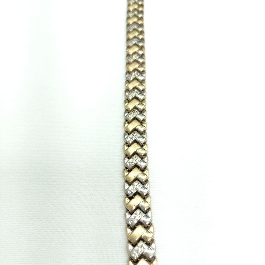 PULSERA ORO COMBINADO 14 K 12,90 GRMS (SEMINUEVO)