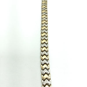 PULSERA ORO COMBINADO 14 K 12,90 GRMS (SEMINUEVO)