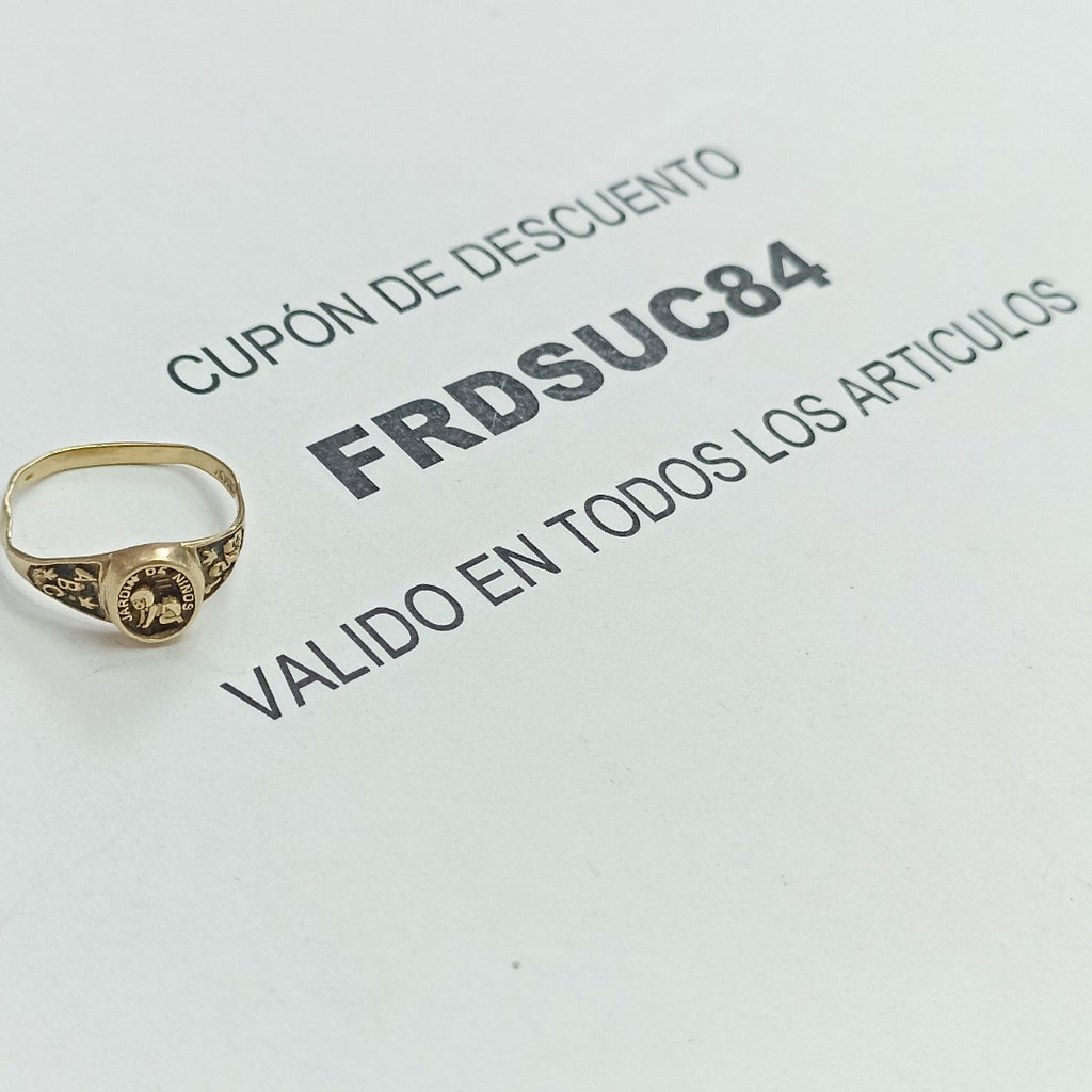 ANILLO DE GRADUACIÓN ORO 8 K 1.5 GRMS (SEMINUEVO)