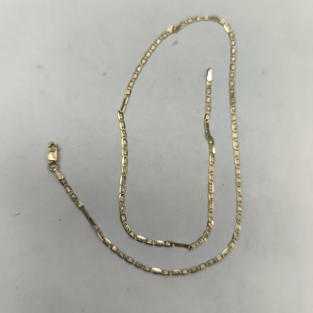 CADENA ORO COMBINADO 14 K 3 GRMS (SEMINUEVO)