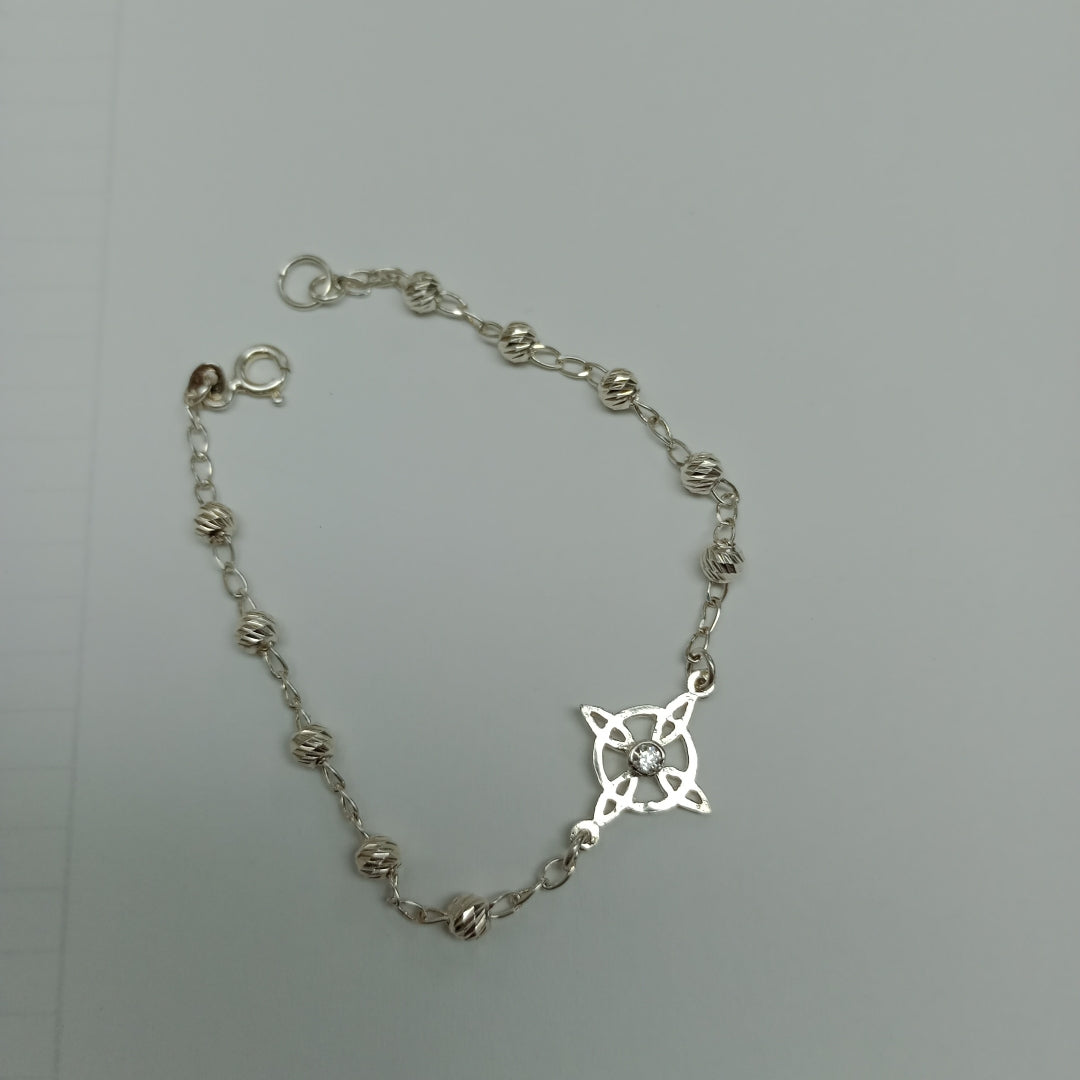PULSERA TEJIDO ESPECIAL PLATA .925 18 CM 2.8 GR (NUEVO)