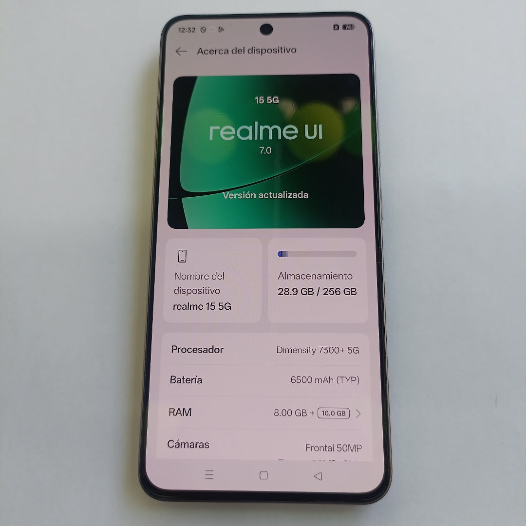 CELULAR REALME 15 5G RMX5106 (2025) 256 GB 8 GB RAM (SEMINUEVO)