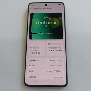 CELULAR REALME 15 5G RMX5106 (2025) 256 GB 8 GB RAM (SEMINUEVO)