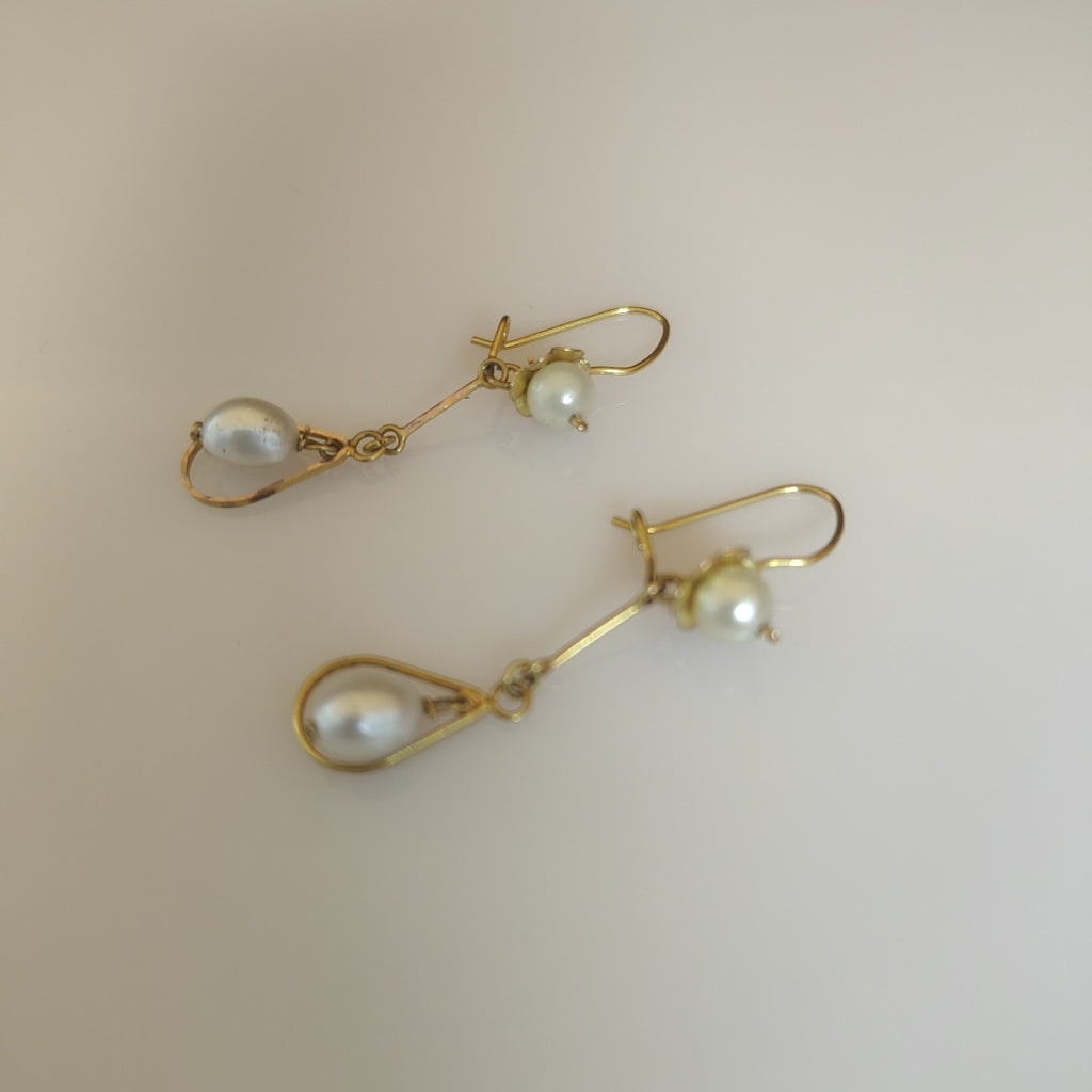 ARETES PAR ORO 14 K 1.9 GRMS (SEMINUEVO)