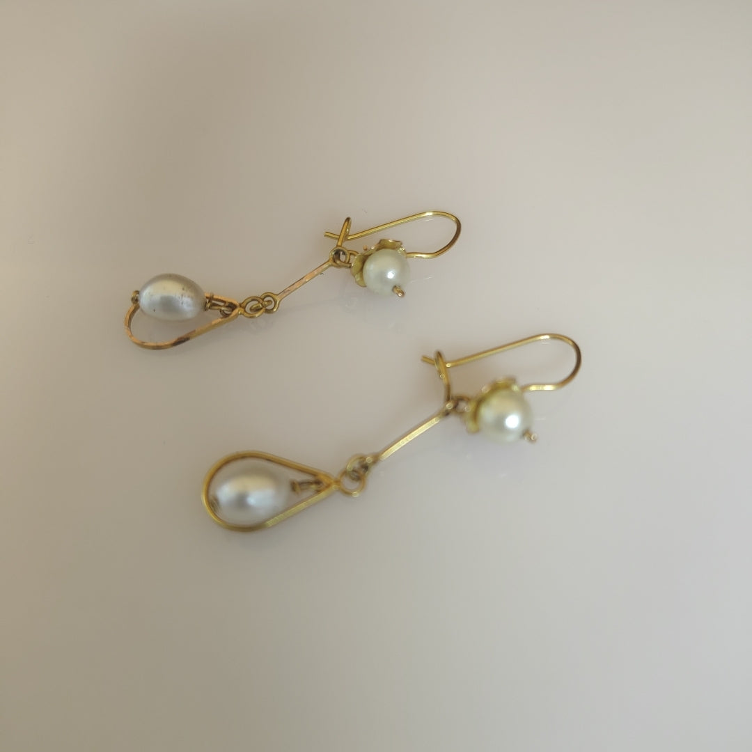 ARETES PAR ORO 14 K 1.9 GRMS (SEMINUEVO)