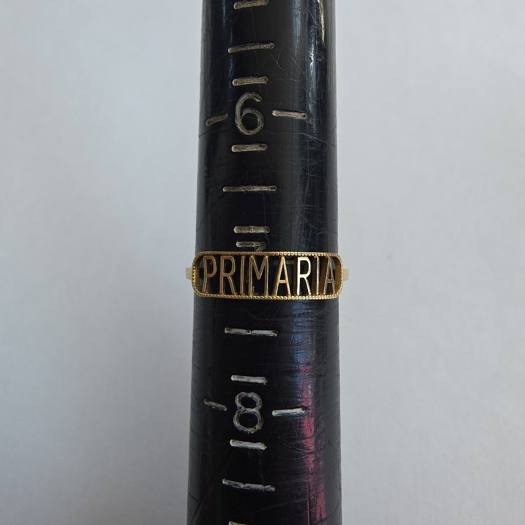ANILLO DE GRADUACIÓN ORO 10 K 0,70 GRMS (SEMINUEVO)