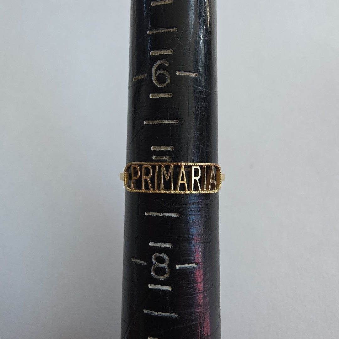 ANILLO DE GRADUACIÓN ORO 10 K 0,70 GRMS (SEMINUEVO)