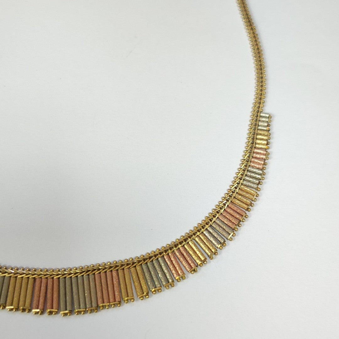 GARGANTILLA ORO COMBINADO 14 K 23.1 GRMS (SEMINUEVO)