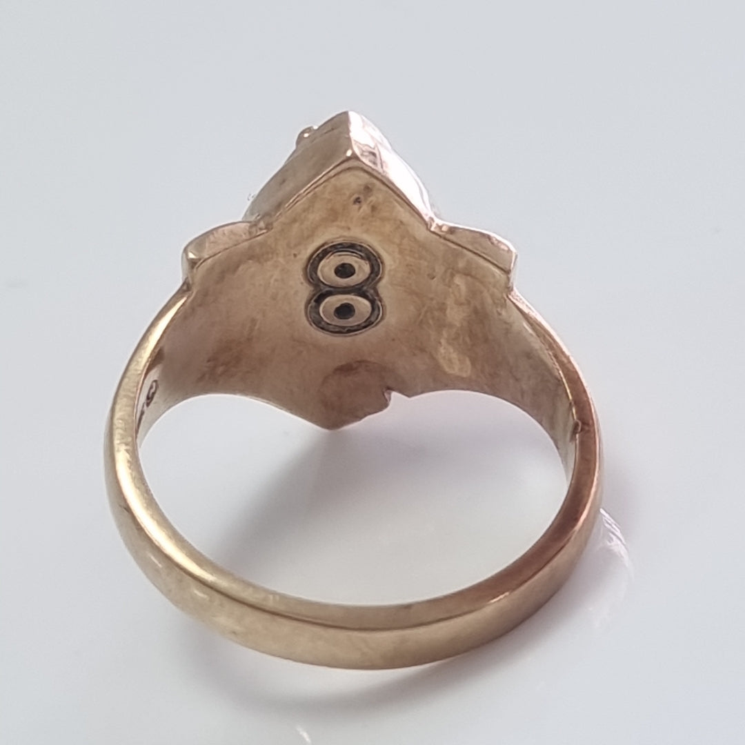 ANILLO DE GRADUACIÓN ORO 10 K 3.9 GRMS (SEMINUEVO)