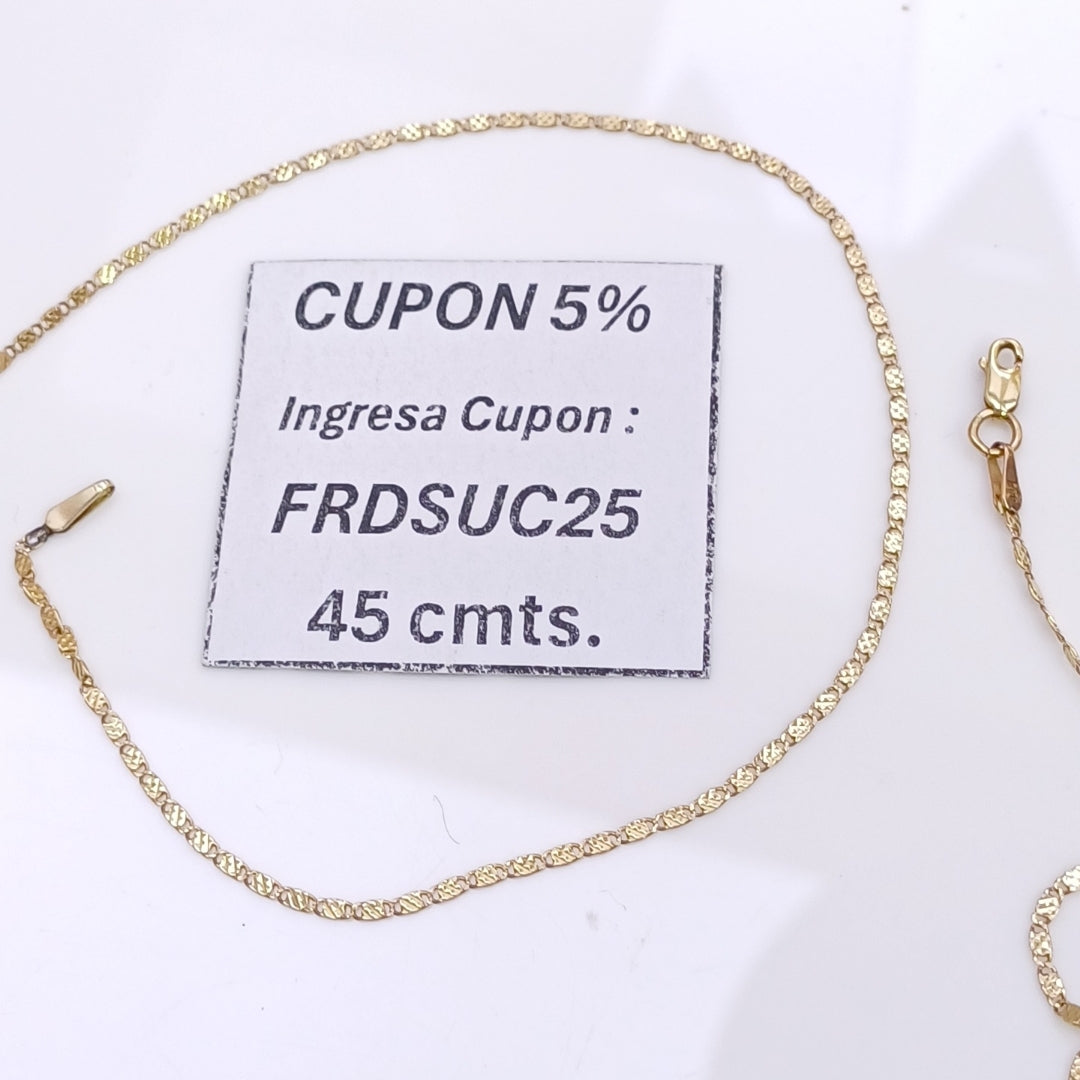 CADENA ORO 14 K 2,50 GRMS (SEMINUEVO)