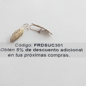 ARETES PAR ORO, ORO MUY BAJO 8 K 3.1 GRMS (SEMINUEVO)