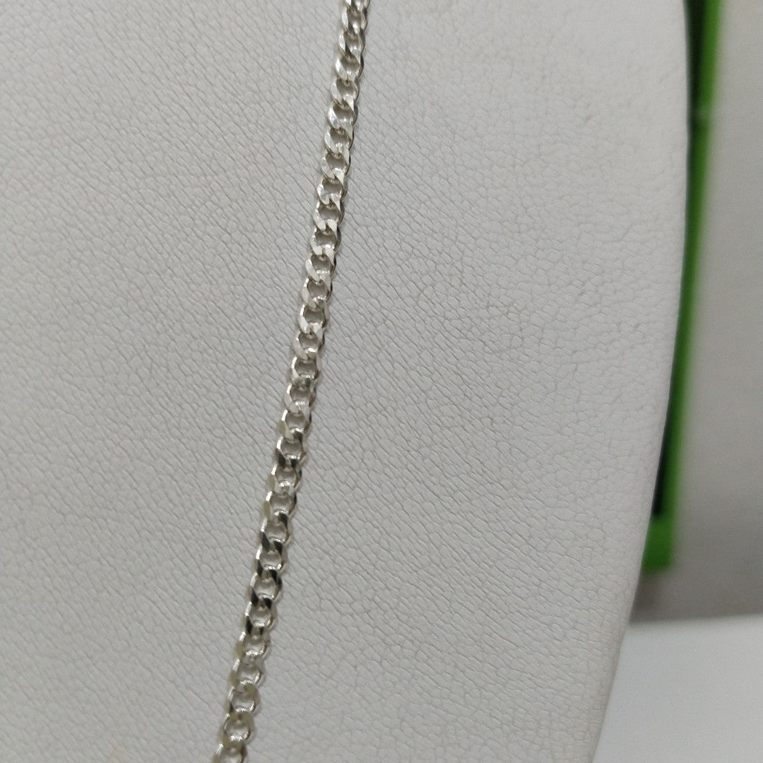 CADENA TEJIDO BARBADO PLATA .925 60 CM 5.6 GR (NUEVO)