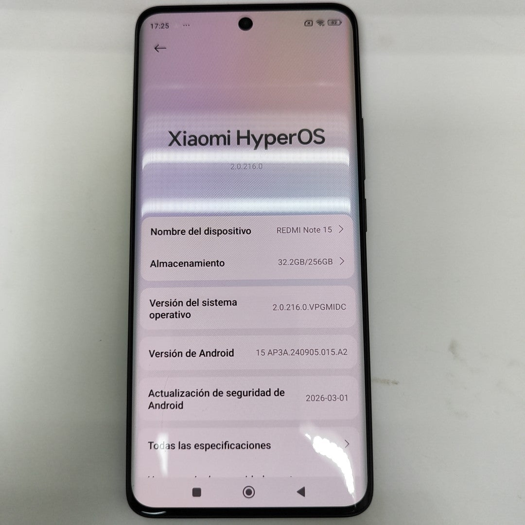 CELULAR XIAOMI REDMI NOTE 15 2510DRA23L (2026) 256 GB 8 GB RAM