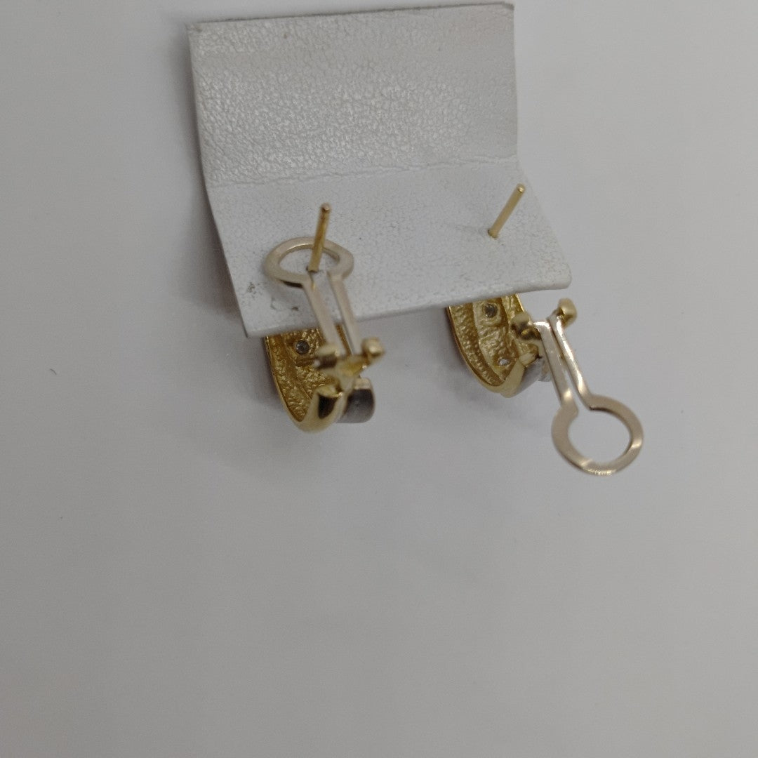 ARETES PAR ORO COMBINADO 10 K 6,10 GRMS (SEMINUEVO)