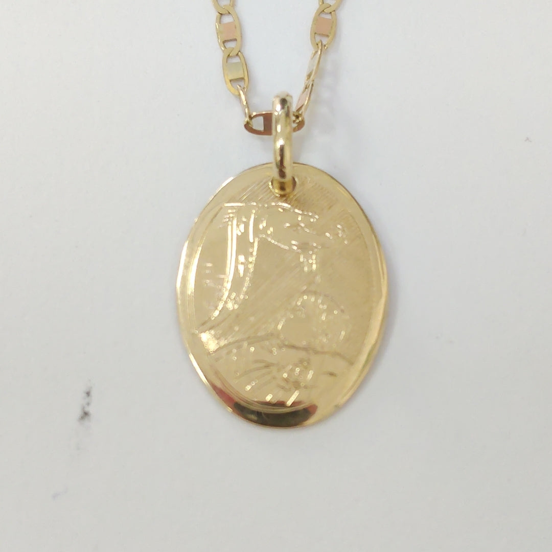 CADENA, MEDALLA RELIGIOSA ORO 10 K 1.7 GRMS (SEMINUEVO)
