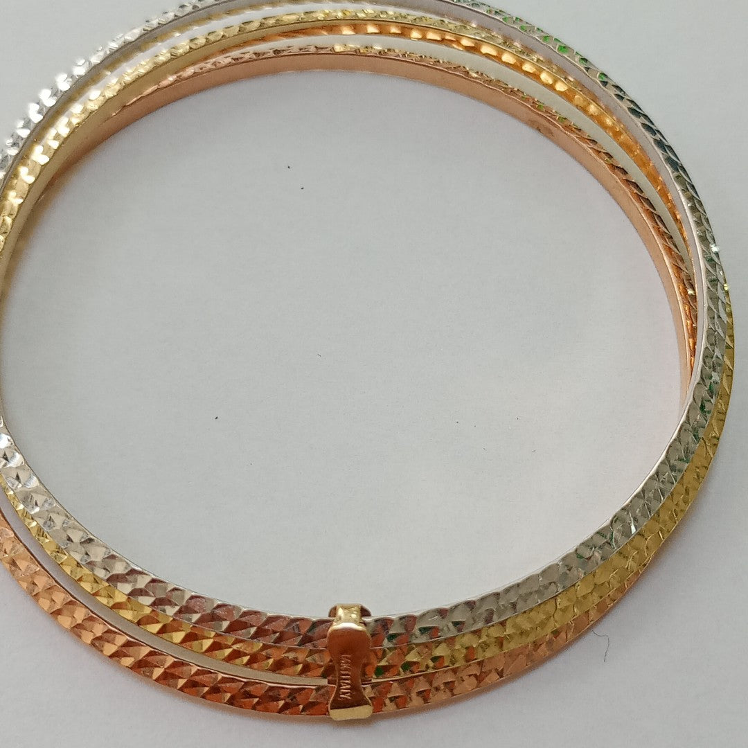 PULSERA RIGIDA ORO COMBINADO 14 K 9.7 GRMS (SEMINUEVO)