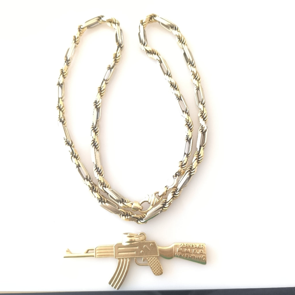 CADENA, DIJE ORO 14 K 140.3 GRMS (SEMINUEVO)