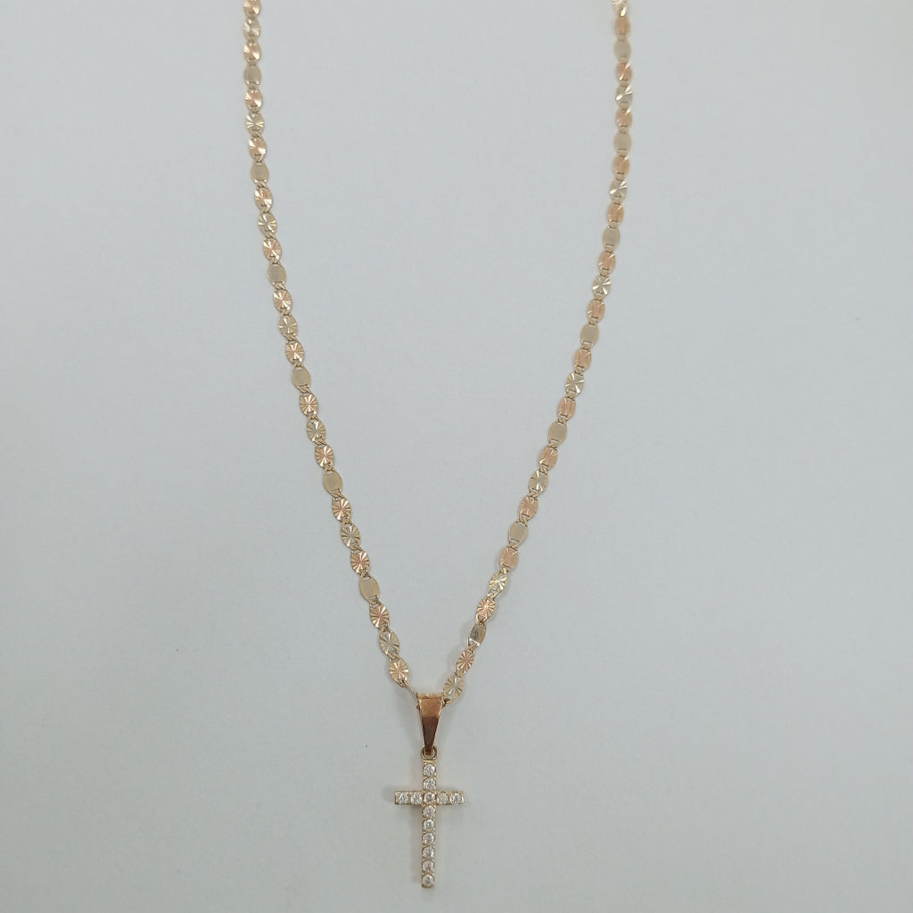 CADENA, CRUZ ORO 10 K 3.5 GRMS (SEMINUEVO)