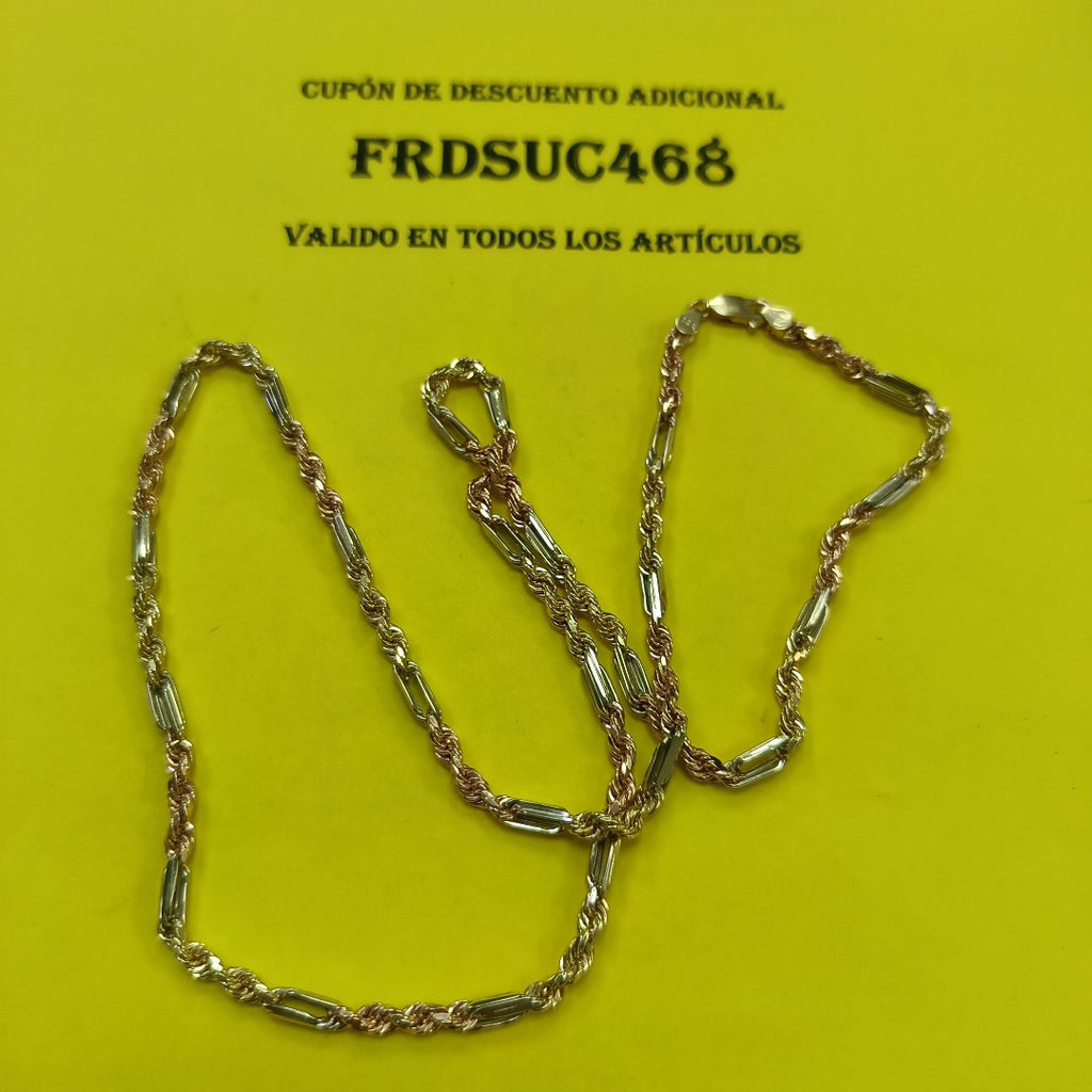 CADENA ORO COMBINADO 14 K 14.7 GRMS (SEMINUEVO)