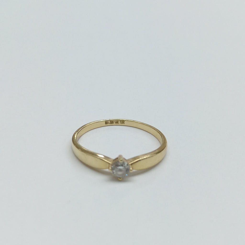ANILLITO, SOLITARIO ORO 14 K 1.9 GRMS (SEMINUEVO)