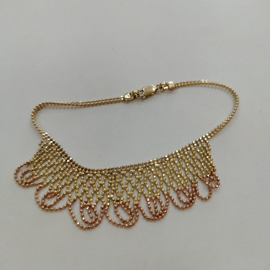 PULSERA ORO, ORO COMBINADO 10 K 6.6 GRMS (SEMINUEVO)