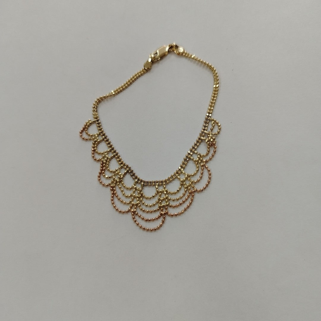 PULSERA ORO, ORO COMBINADO 10 K 4.4 GRMS (SEMINUEVO)